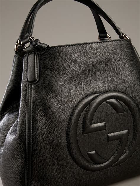 gucci black fabric tote|Gucci tote with zipper.